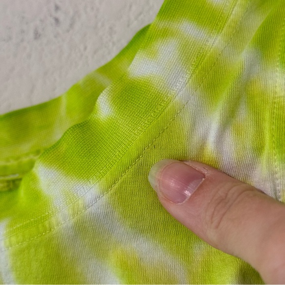 Lululemon All Yours Cropped Cotton Tank Top Tie Dye Green - Picture 6 of 6